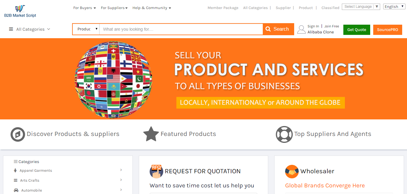 Alibaba Clone Script Pro - Cover Image