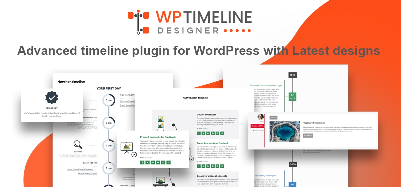 WP Timeline Designer PRO Plugin - Cover Image