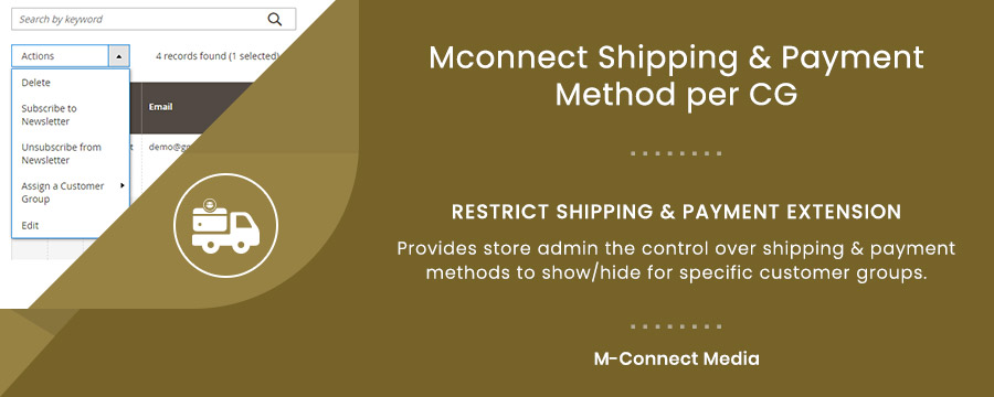 Shipping and Payment Method per Customer Group for Magento 2 - Cover Image