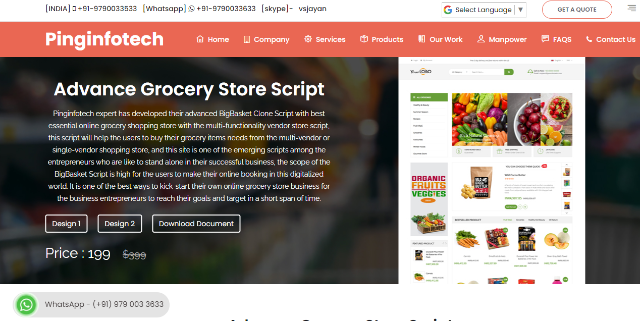 Readymade Advanced grocery store script - Cover Image