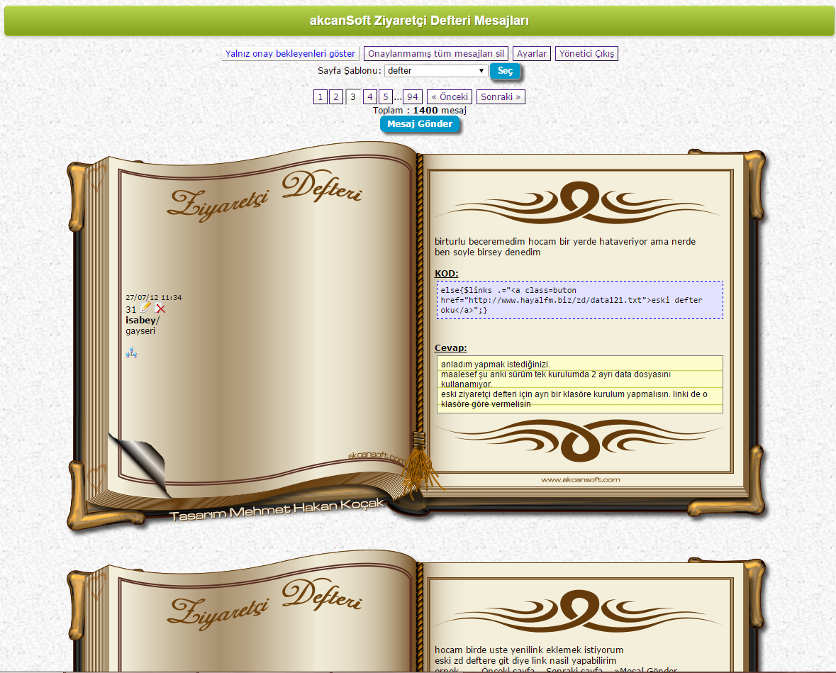akcanSoft GuestBook PHP Script - Cover Image