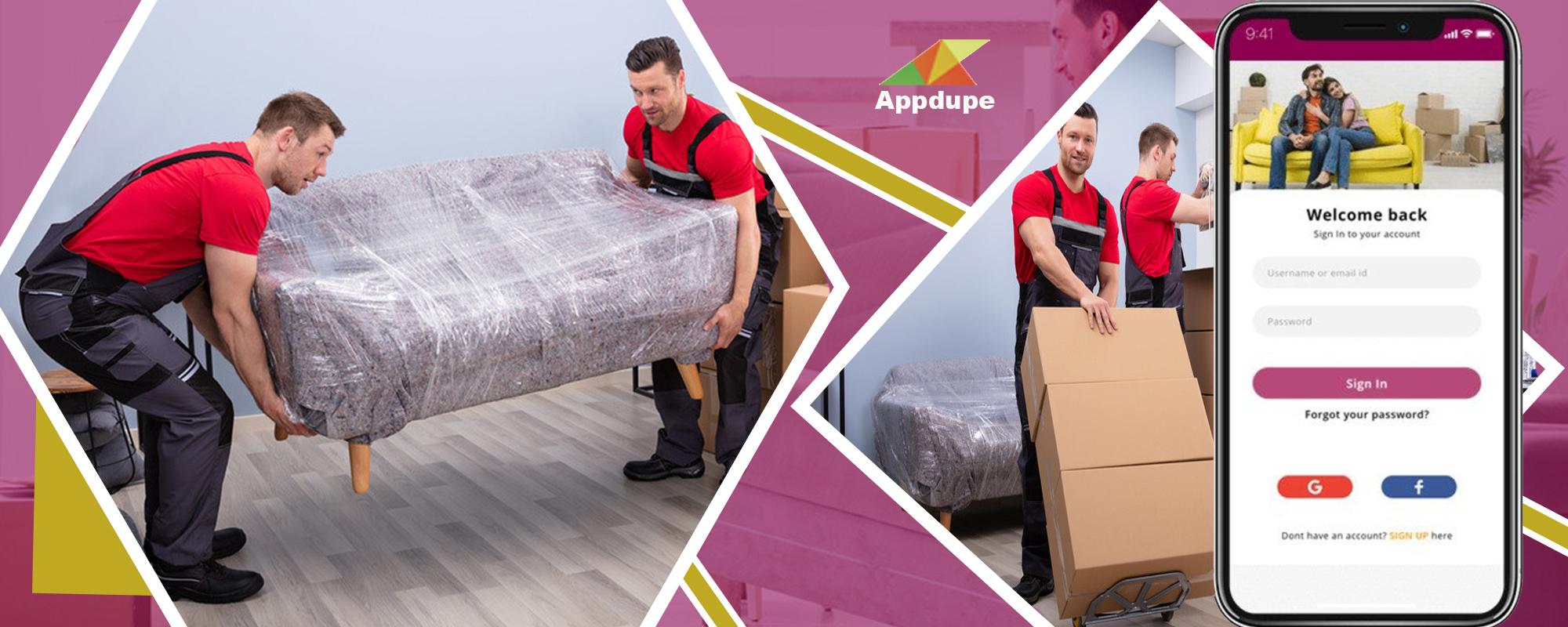 On-demand packers and movers app - Cover Image