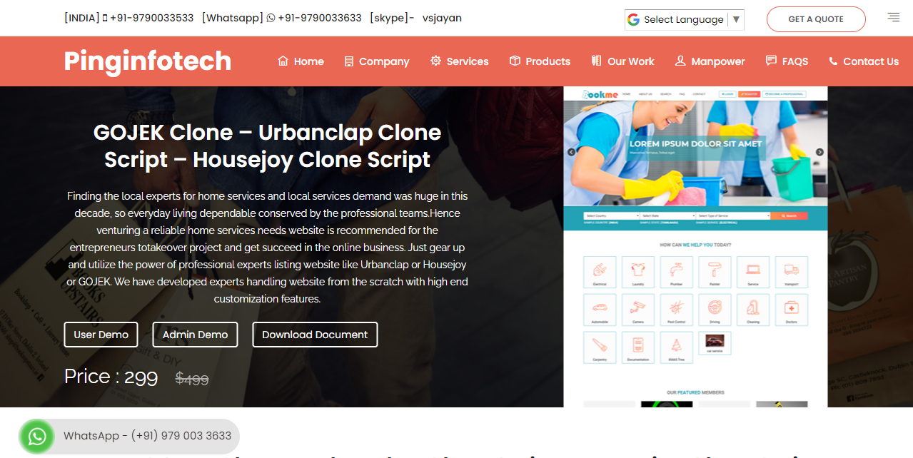 Readymade Urbanclap - Housejoy Clone script - Cover Image