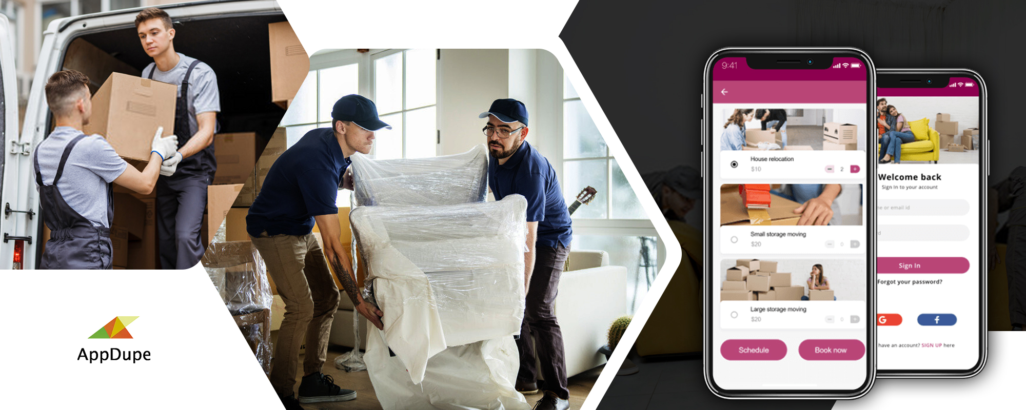 On-demand movers app development solution - Cover Image