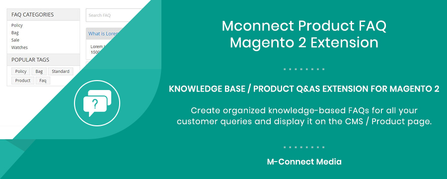 Mconnect Advanced Product FAQ Extension for Magento 2 - Cover Image