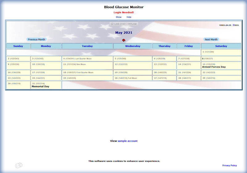 WebCal - Diabetes Monitor - Cover Image
