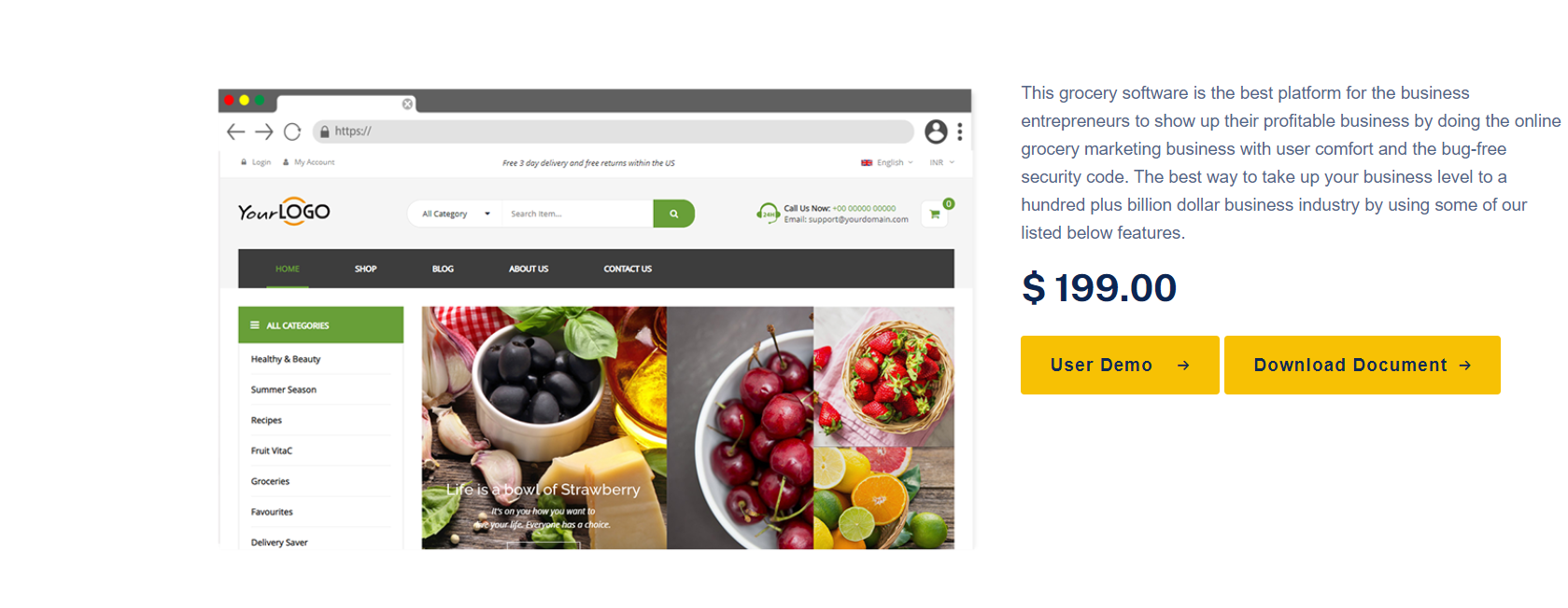 PHP readymade GROCERY shop script - Cover Image