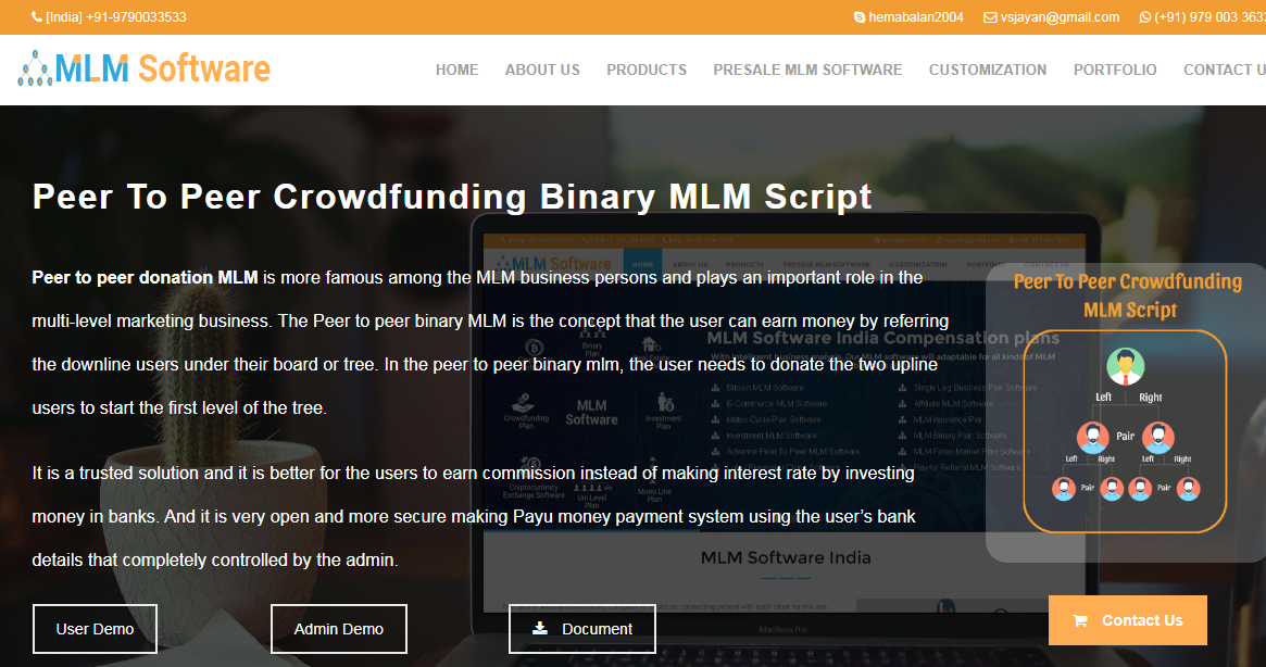 Crowdfunding Binary MLM Script - Cover Image