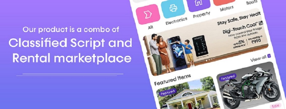 RentifieD - Classified Script with Rental Marketplace - Cover Image