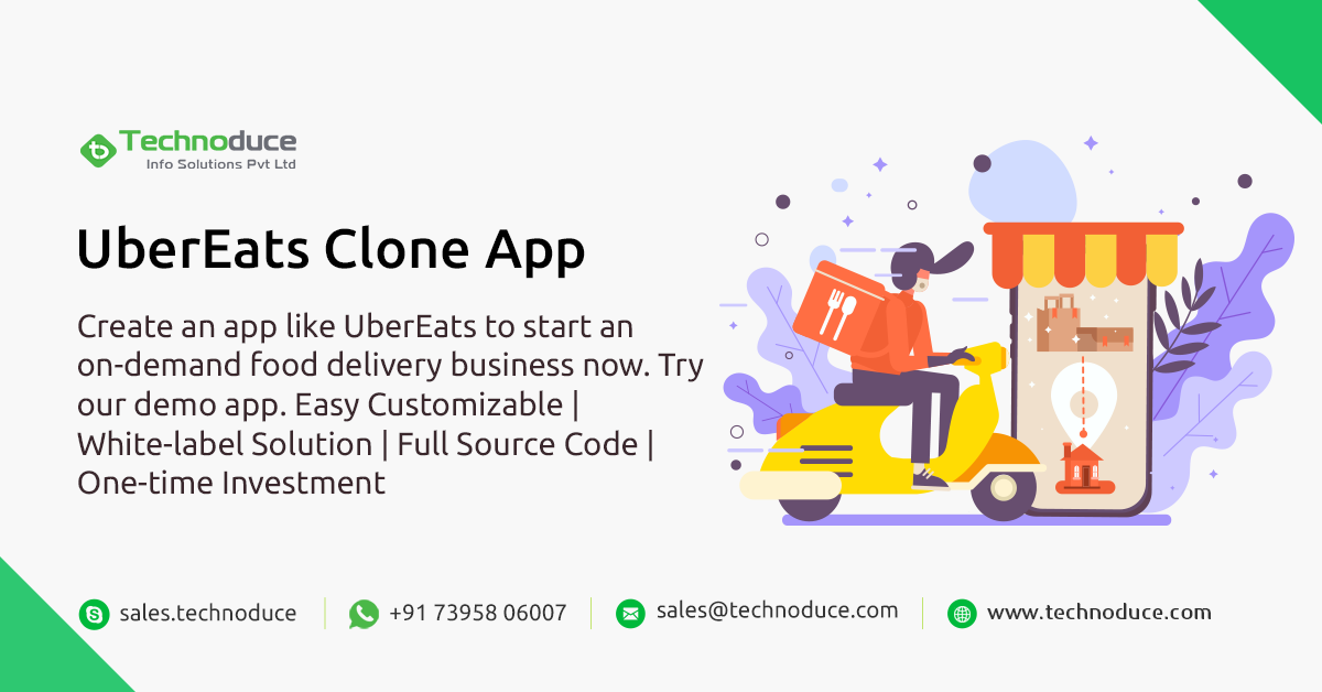 Customizable UberEats Clone Script App For Single and Multi Vendor Restaurant Delivery Business - Cover Image