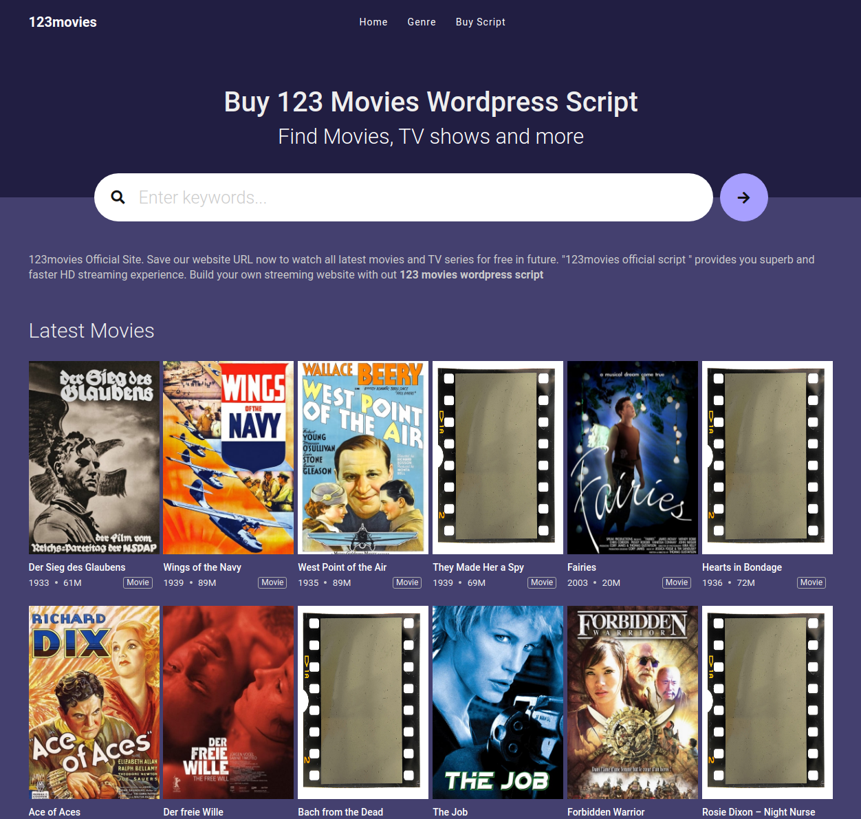 Buy 123 Movie Script - Cover Image