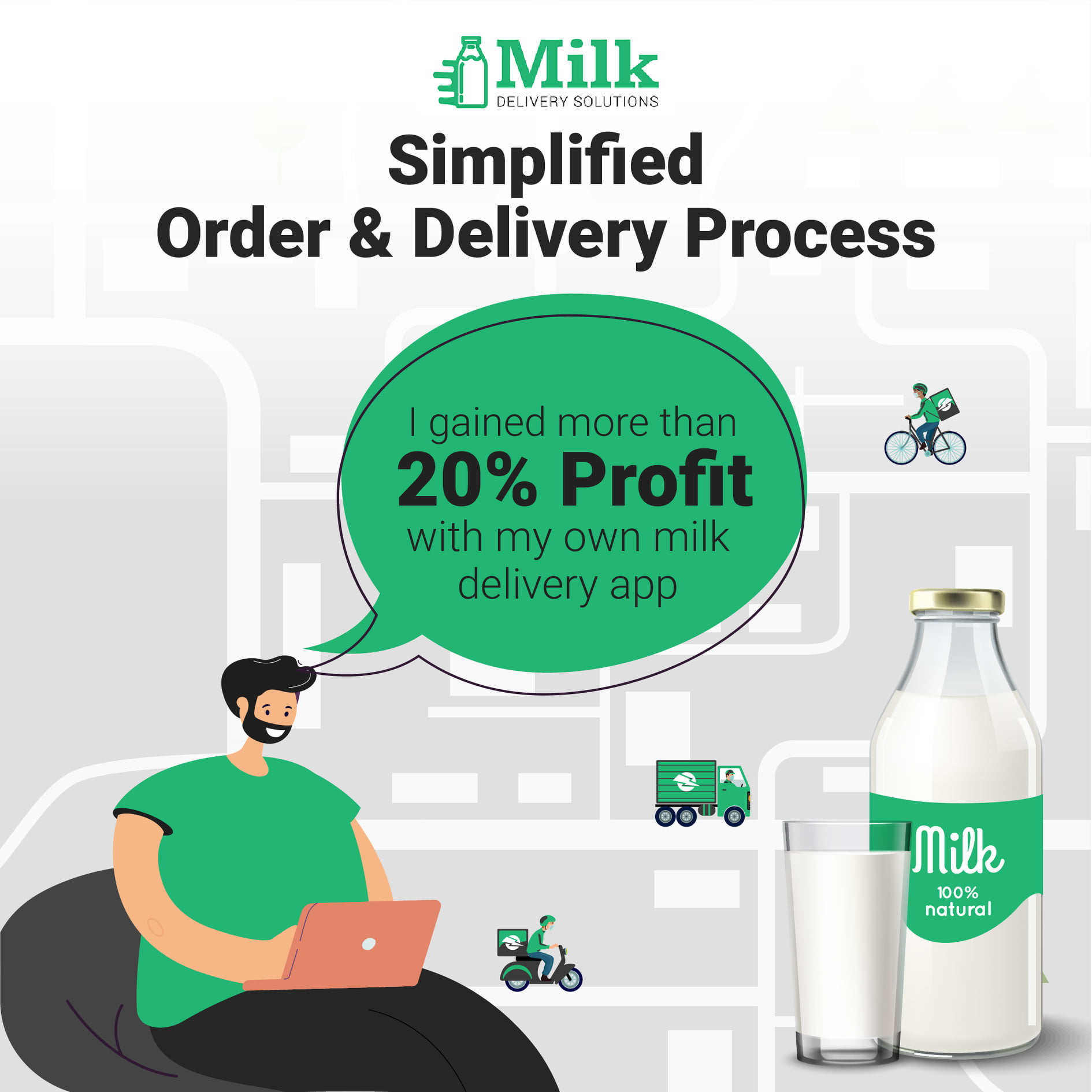 Milk delivery app development - Cover Image