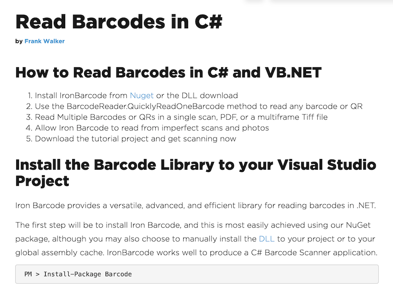 Read Barcode in C# - Cover Image