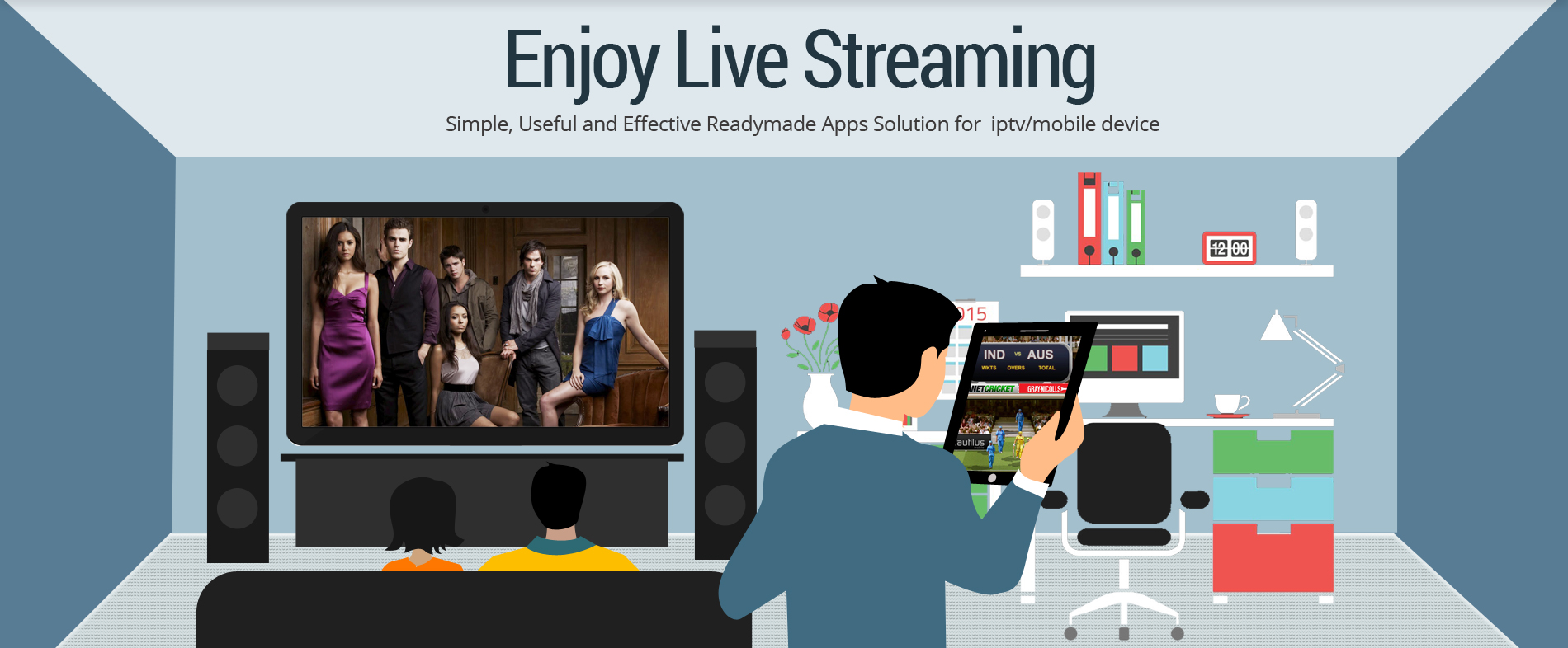 Netflix clone script: IPTV app for android and iPhone - Cover Image