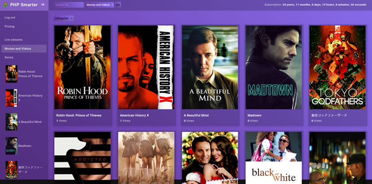 Subscription based PHP movie script - Cover Image