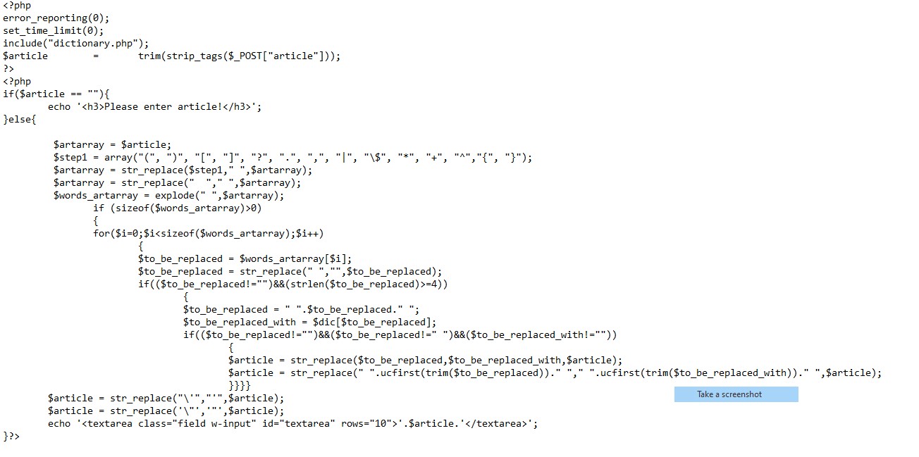 Spintax Article Spinner php Script for free - Cover Image