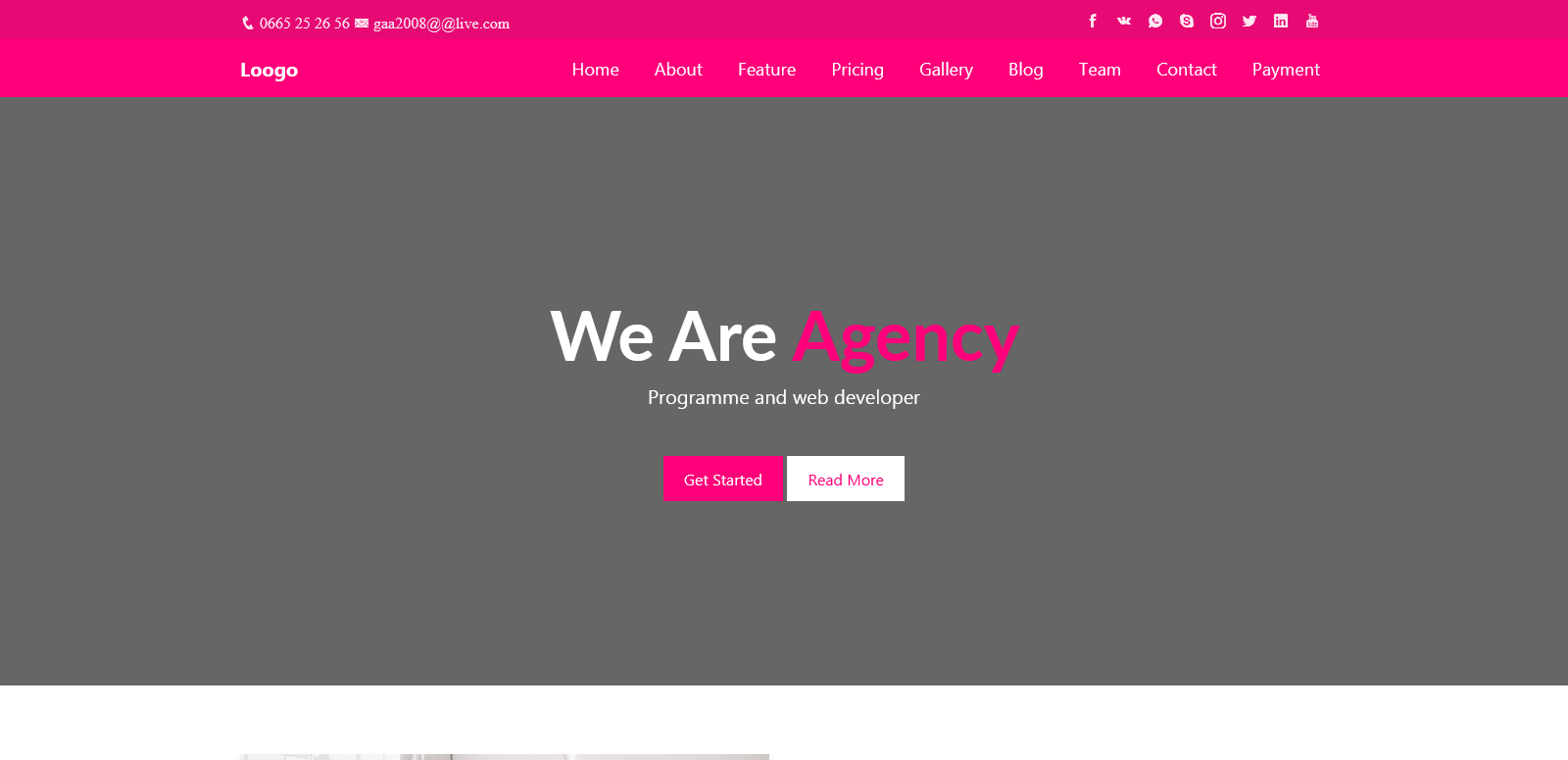 Creativo - onepage template - Cover Image