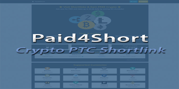 Paid4Short - Crypto PTC Shortlink - Cover Image