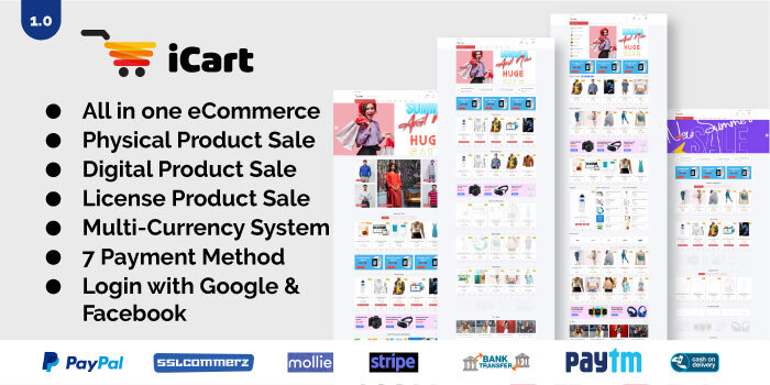 iCart  - Multipurpose eCommerce CMS - Cover Image