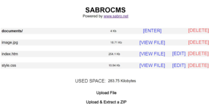 SabroCMS PHP CMS and Online FTP - Cover Image