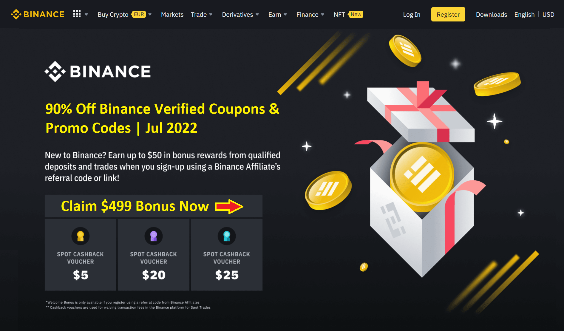 Binance Promo Codes Jul 2022 | Claim $499 Bonus Now - Cover Image