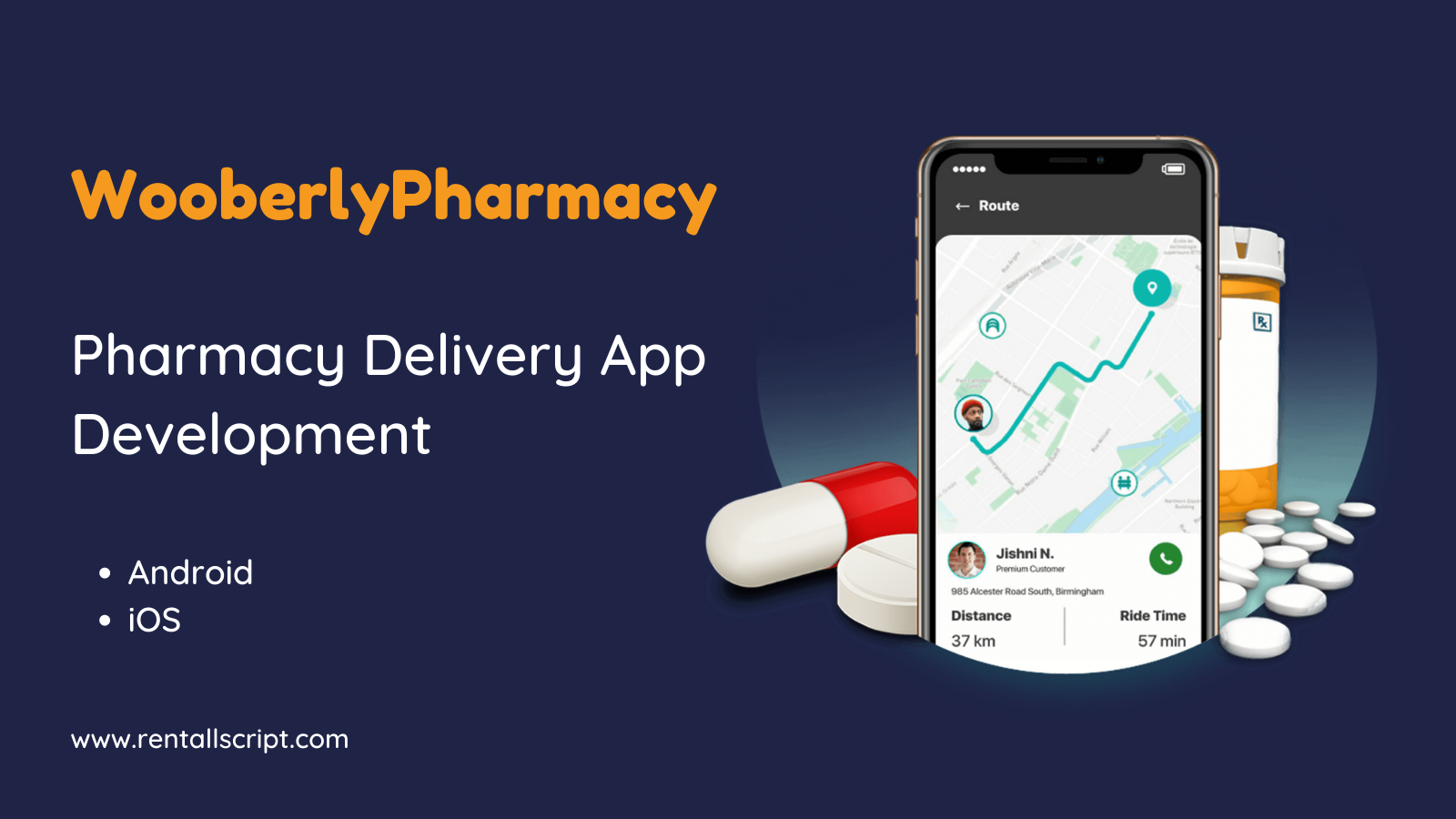 WooberlyPharmacy - Uber for pharmacy delivery solution - Cover Image