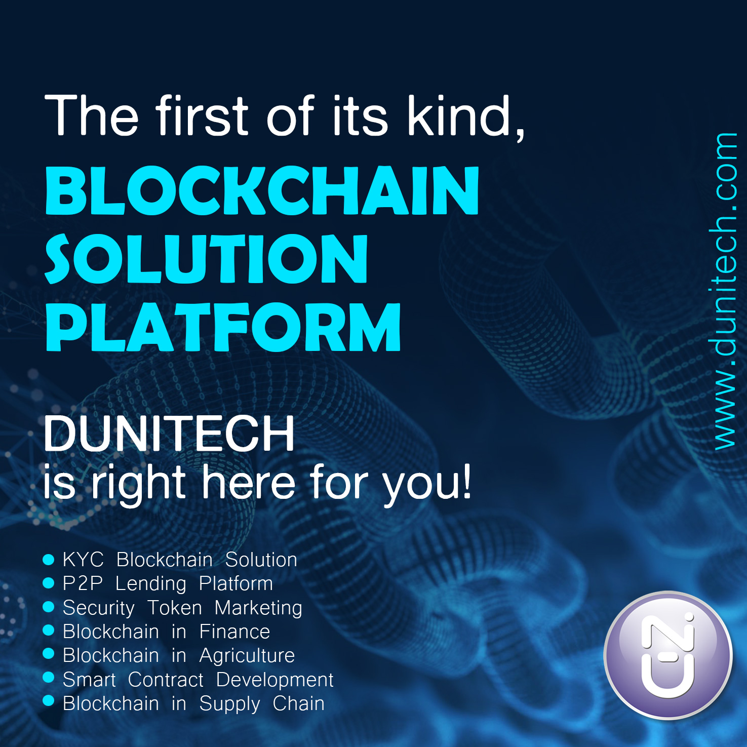Blockchain development companies in india | Dunitech | 2022 - Cover Image