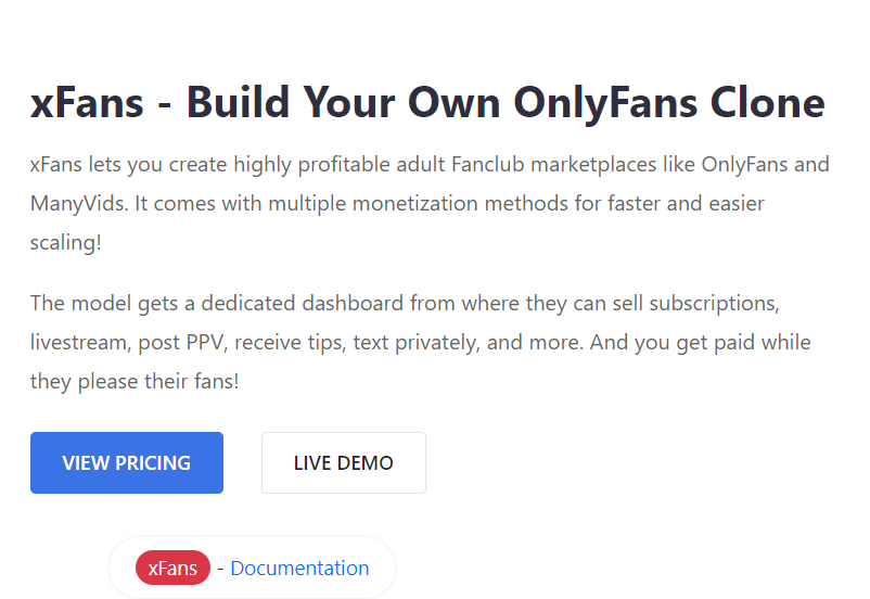 xFans by Adent.io - OnlyFans Clone Script - Cover Image