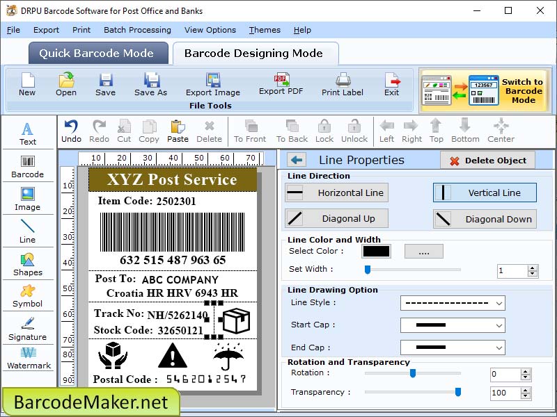 Post Office Barcode Maker Software - Cover Image