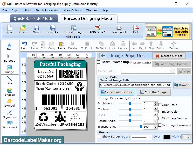 Distribution Industry Barcode Labels - Cover Image