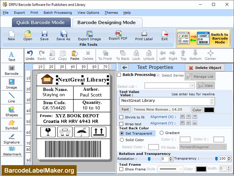 Publishers Barcode Creating Program - Cover Image