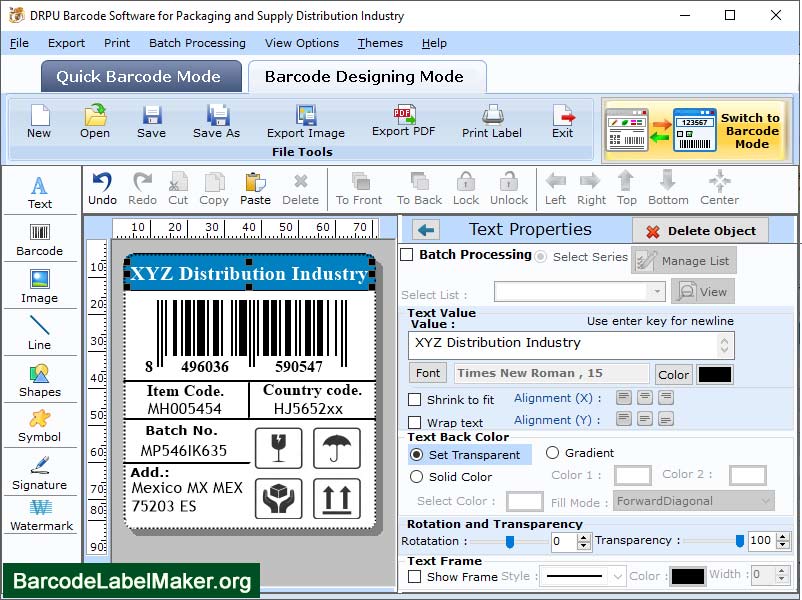Parcels and Luggage Barcode Printer - Cover Image