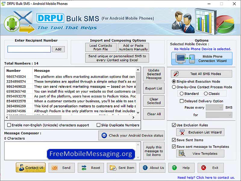 Android Mobile Phones Bulk SMS - Cover Image