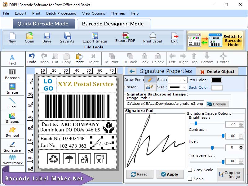 Post Office Barcode Label Generator - Cover Image