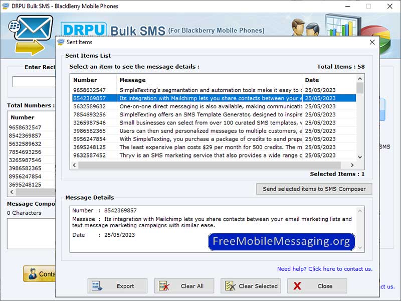 Blackberry SMS messaging Software - Cover Image