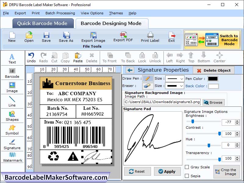 Barcode Labels Professional utility - Cover Image
