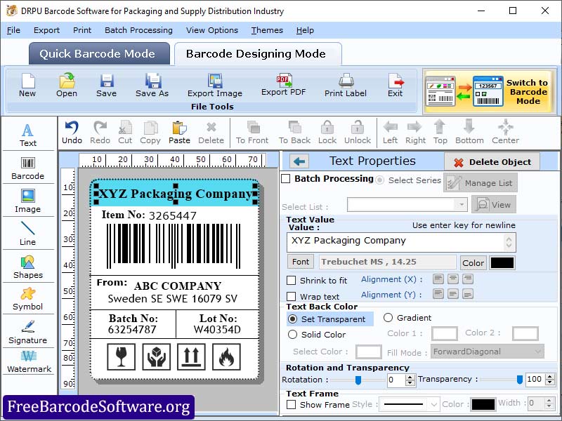 Free Packaging Barcode Software - Cover Image