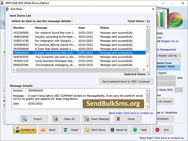 Bulk SMS Software for Multi Mobile - Cover Image
