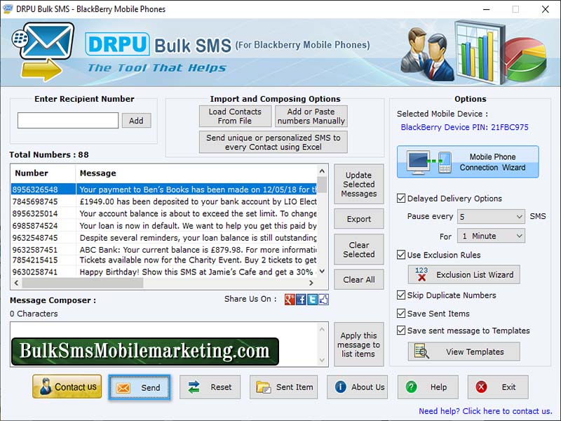 BlackBerry Bulk SMS Mobile Marketing - Cover Image