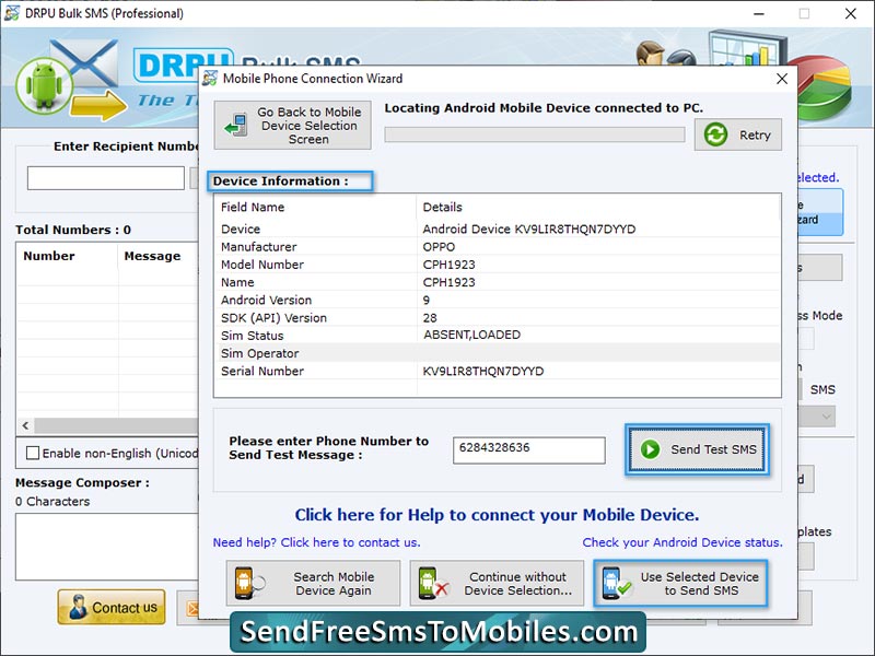 Send Free SMS to Mobiles Software - Cover Image