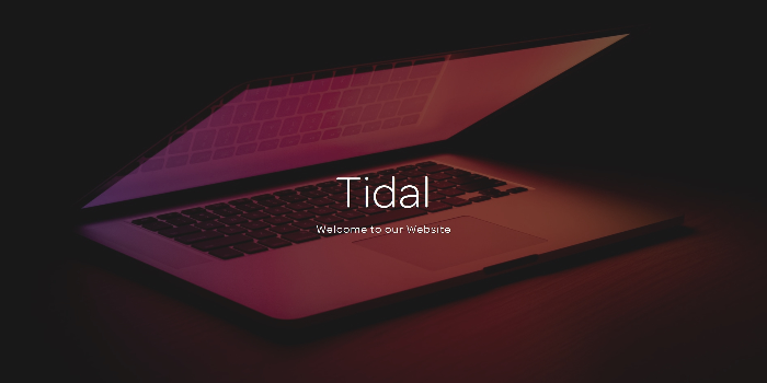 Tidal HTML/PHP Website Template - Cover Image