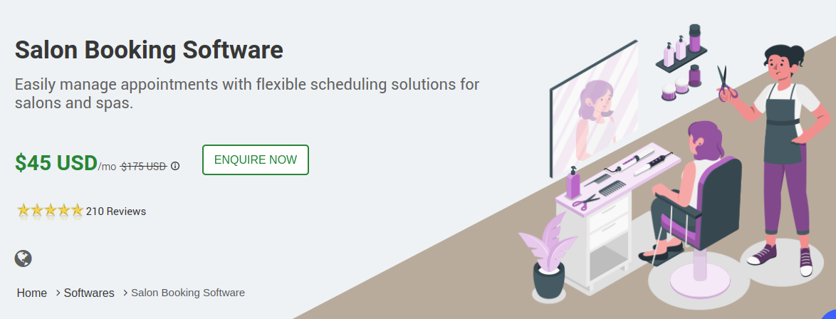 Beauty Salon Appointment Booking Software | Spa Booking - Cover Image
