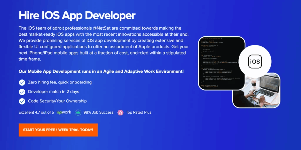 Hire iOS application developer | Netset Software - Cover Image