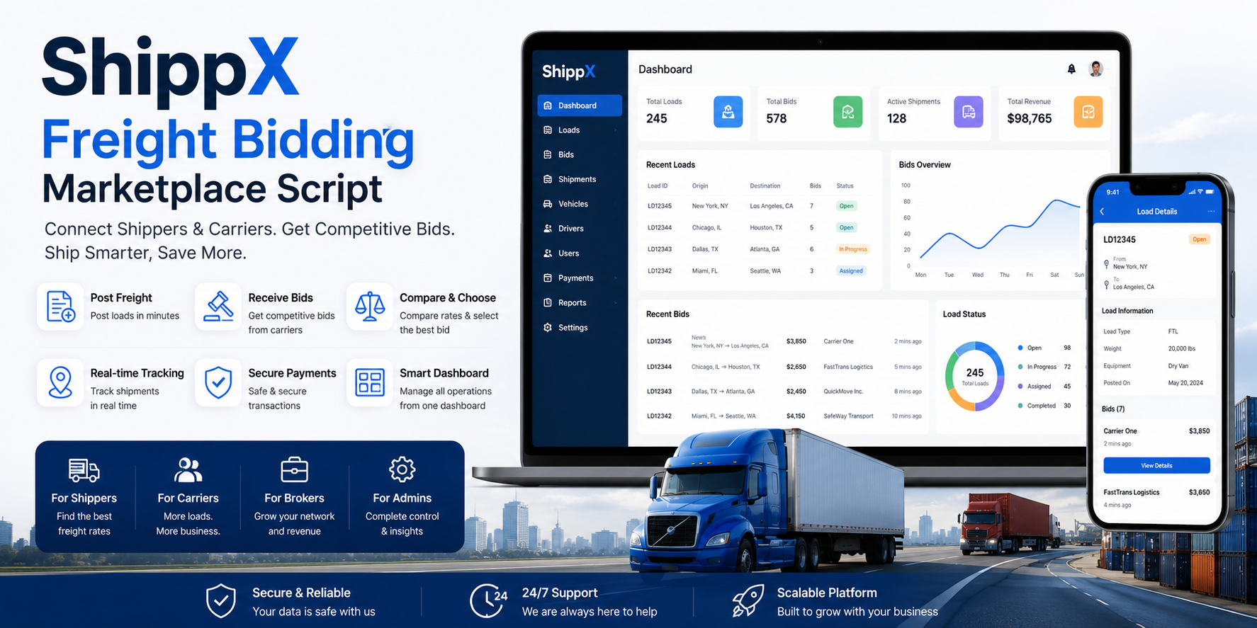 ShippX – Freight Bidding Marketplace Script - Cover Image