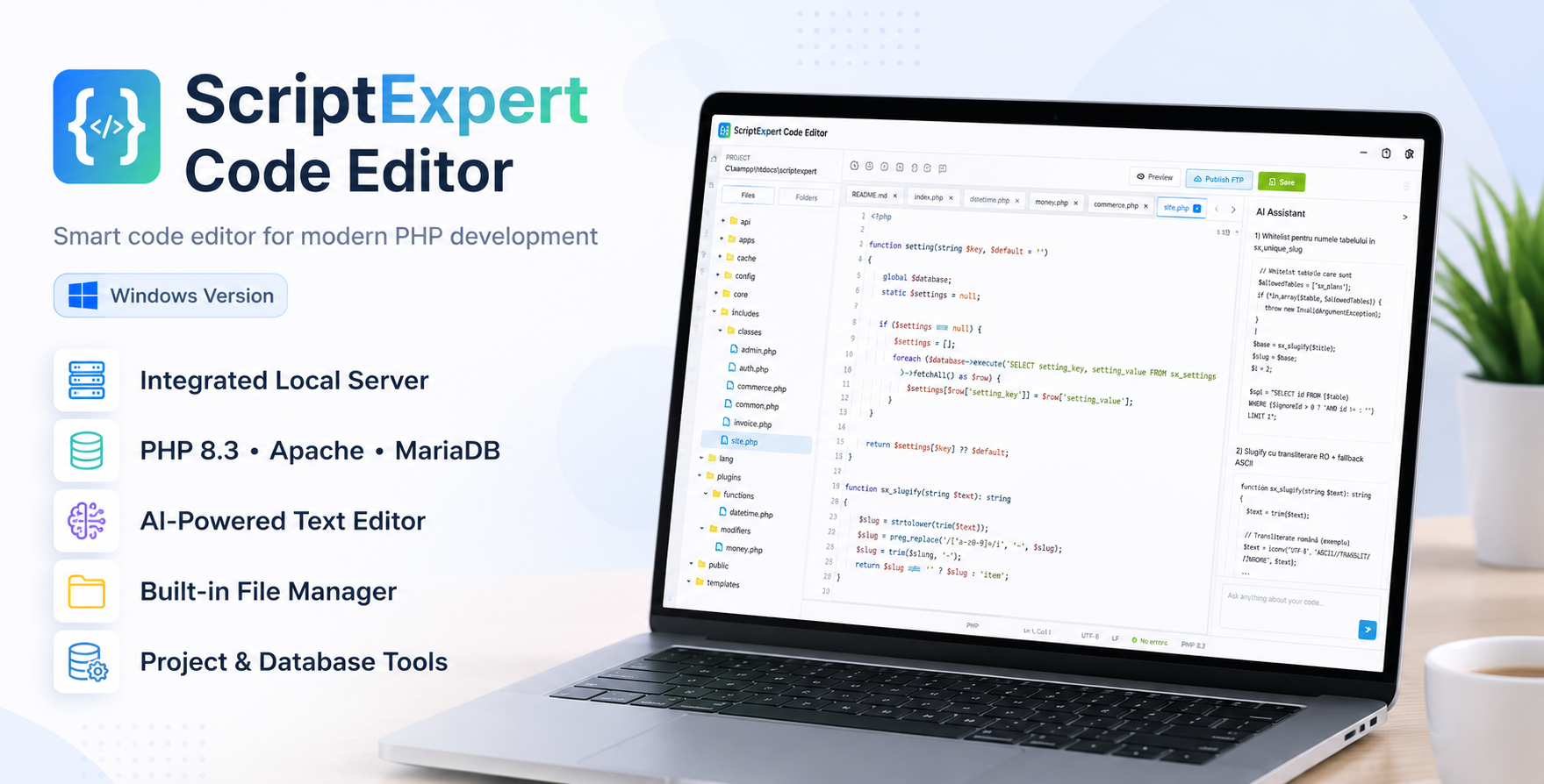 ScriptExpert - AI Code Editor for Windows - Cover Image