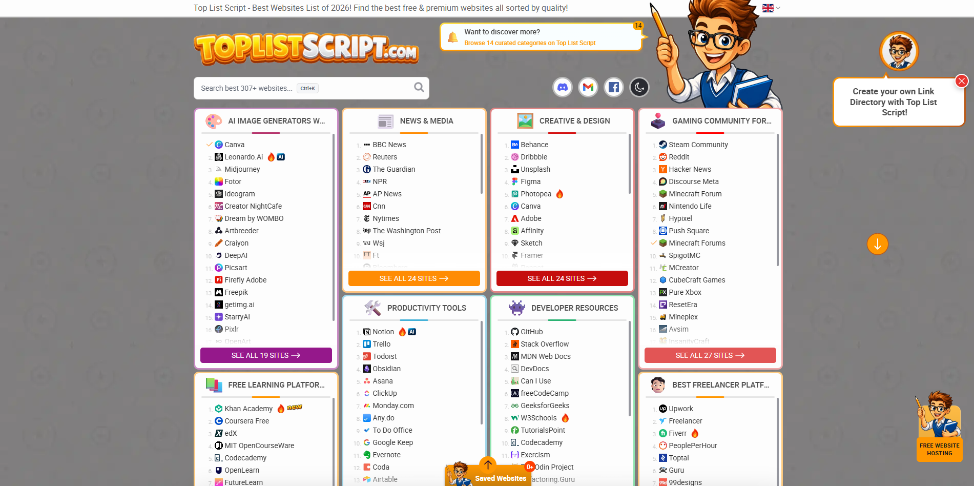 PHP Link Directory Script - Top List Script & Website Review Script - Cover Image