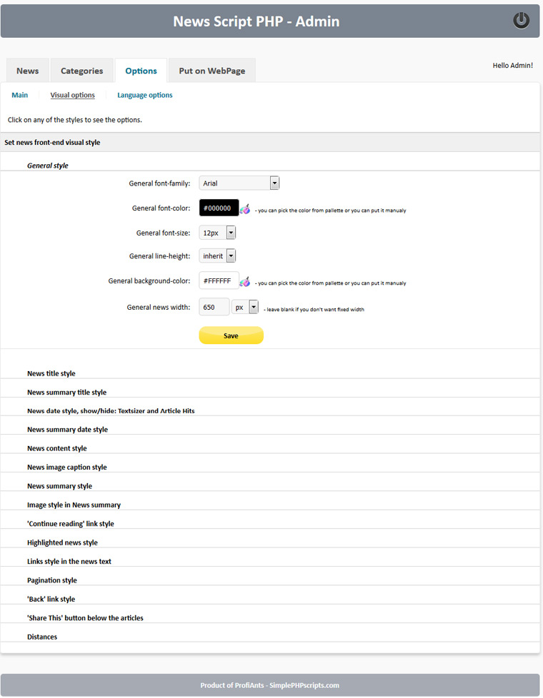 News Script PHP - Screenshot 5