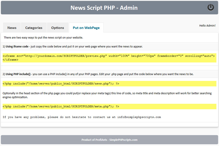 News Script PHP - Screenshot 6