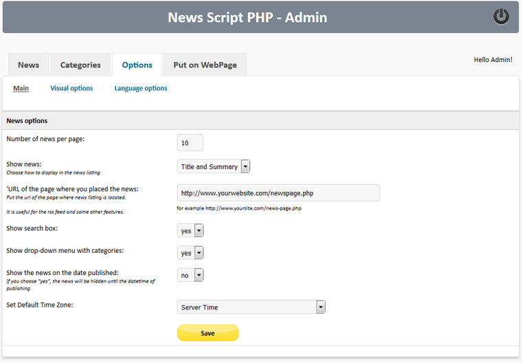 News Script PHP - Screenshot 4