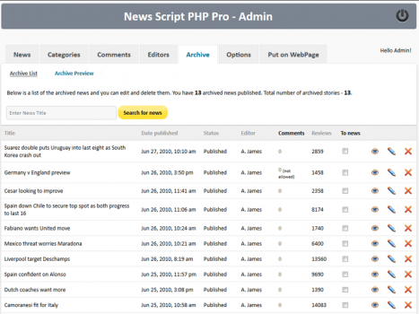 News Script PHP Pro - Screenshot 4
